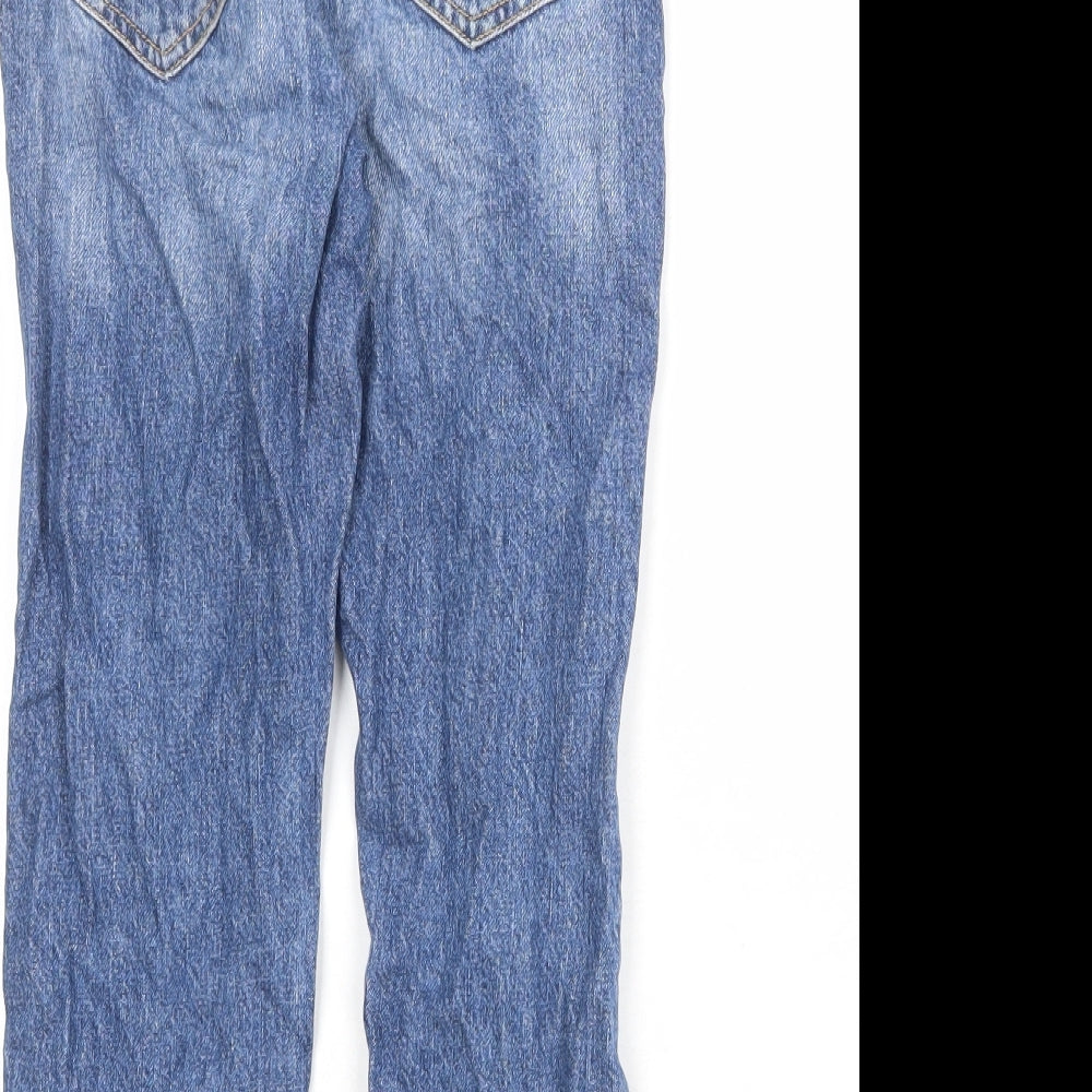 NEXT Boys Blue 100% Cotton Straight Jeans Size 8 Years Regular Zip