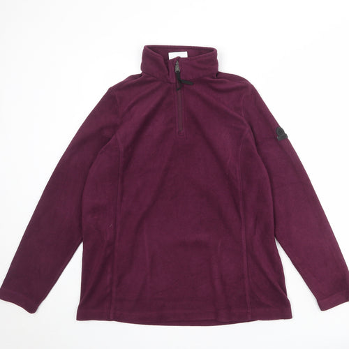 TOG24 Womens Purple Polyester Pullover Sweatshirt Size 16 Zip