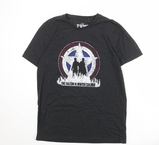 NEXT Mens Grey Polyester T-Shirt Size L Round Neck - The Falcon And The Winter Soldier