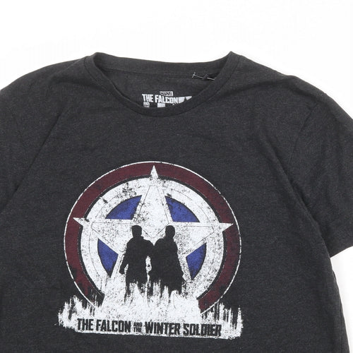 NEXT Mens Grey Polyester T-Shirt Size L Round Neck - The Falcon And The Winter Soldier