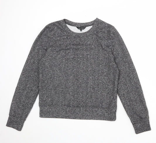 New Look Womens Grey Polyester Pullover Sweatshirt Size 12 Pullover