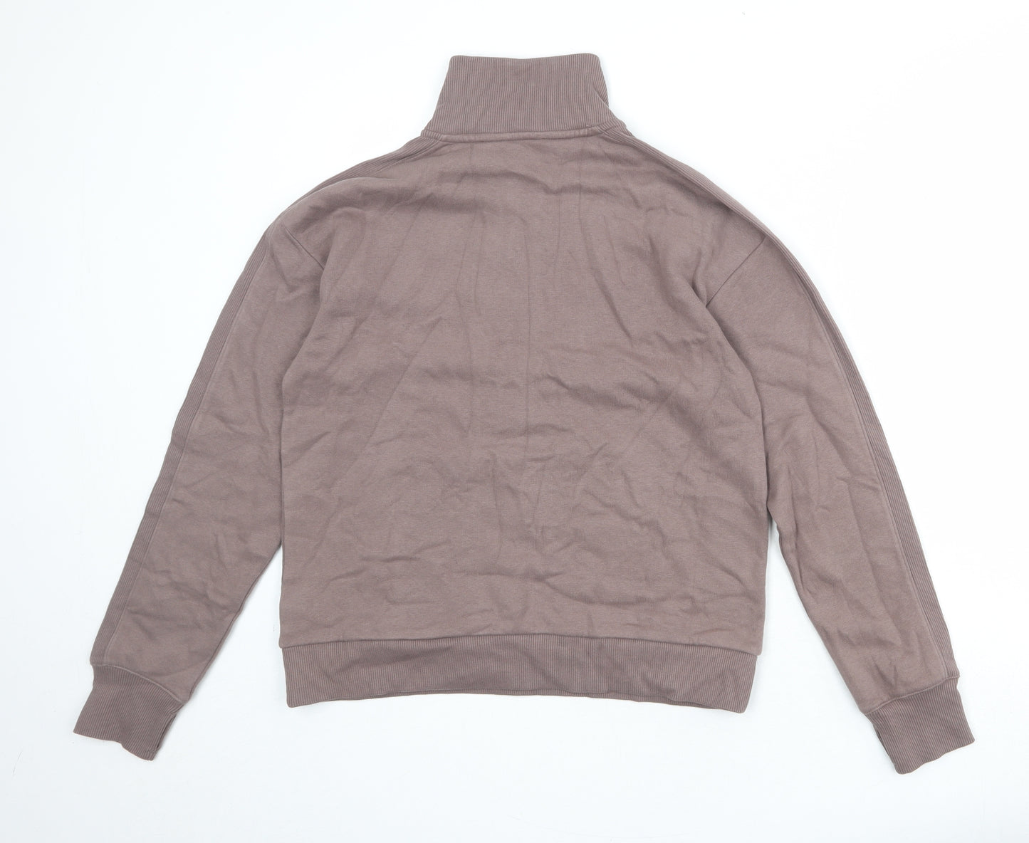 GOODMOVE Womens Brown Cotton Pullover Sweatshirt Size 10 Zip