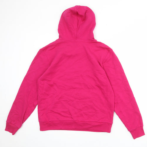 Marks and Spencer Womens Pink Cotton Pullover Hoodie Size S Pullover