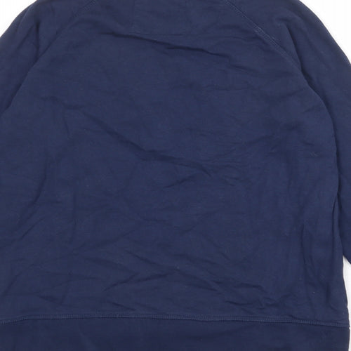 Crew Clothing Womens Blue 100% Cotton Pullover Sweatshirt Size 12 Pullover