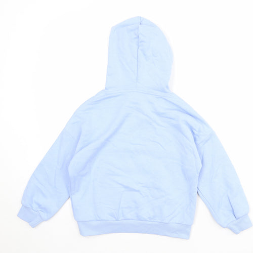 Marks and Spencer Boys Blue Cotton Pullover Hoodie Size 7-8 Years Pullover