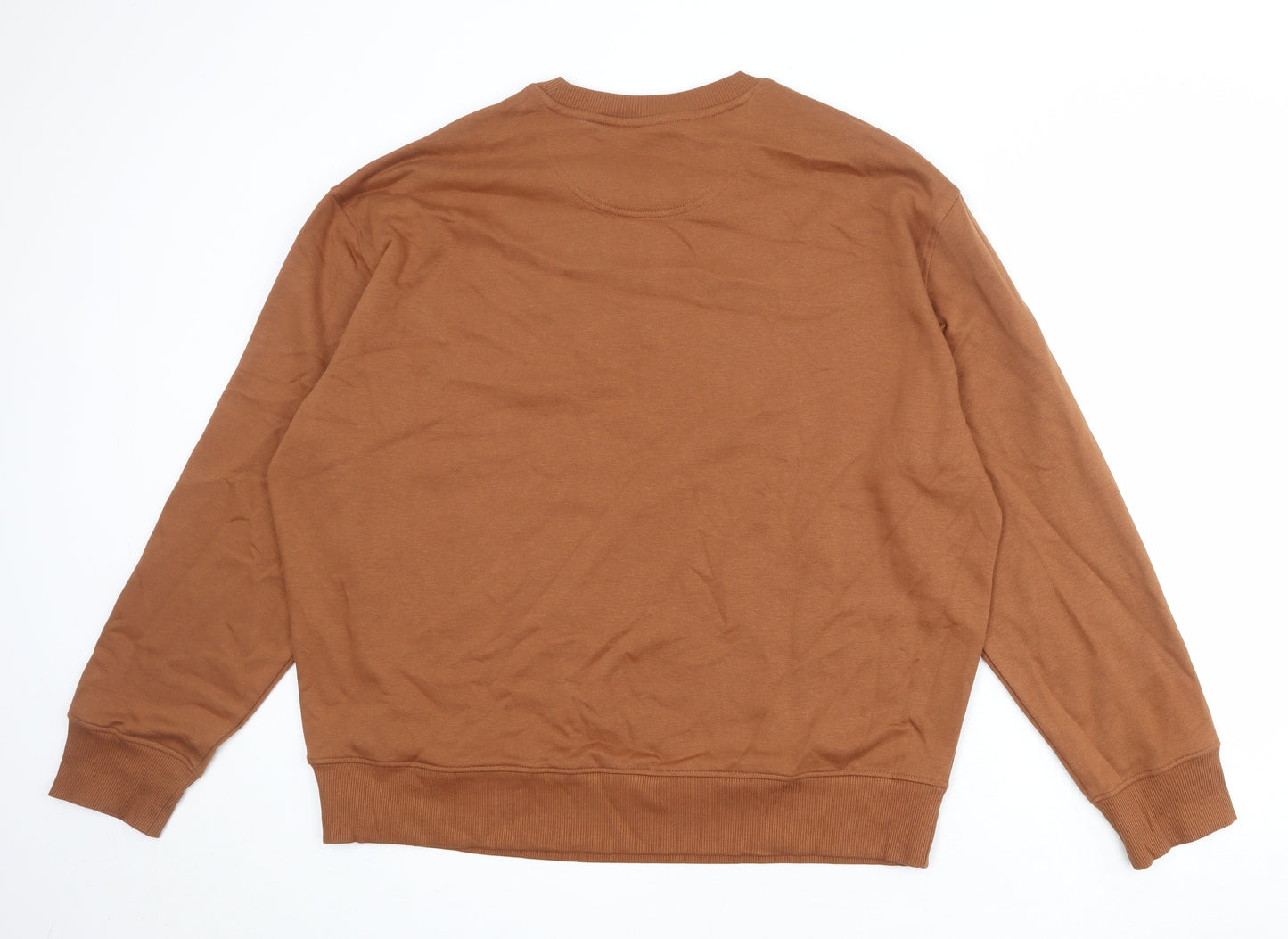 Marks and Spencer Mens Brown Cotton Pullover Sweatshirt Size XL