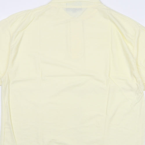 Pablo Marocchi Mens Yellow Polyester Polo Size XL Collared Button