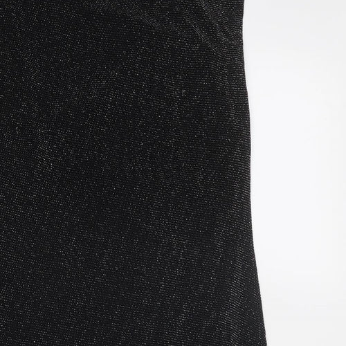 Wallis Womens Black Nylon Shift Size 16 Round Neck Pullover