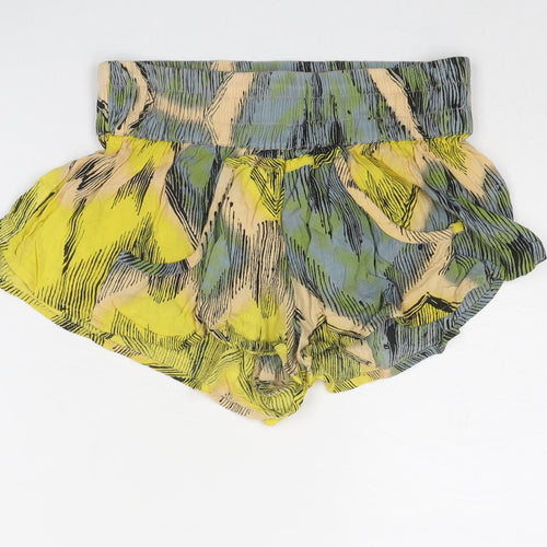 Somedays Lovin Womens Multicoloured Geometric Viscose Hot Pants Shorts Size XS Regular Pull On