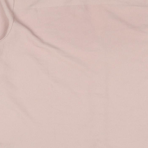 H&M Womens Pink Polyester Basic Button-Up Size M Collared