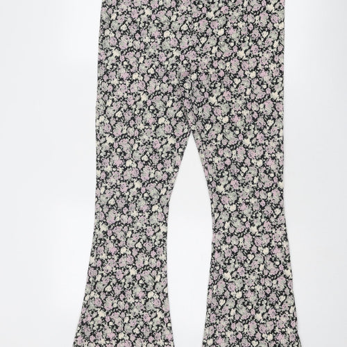 Topshop Womens Multicoloured Floral Polyester Trousers Size 12 Regular