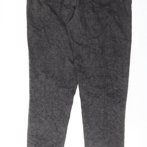 FDJ Womens Grey Geometric Cotton Jegging Jeans Size 14 Regular