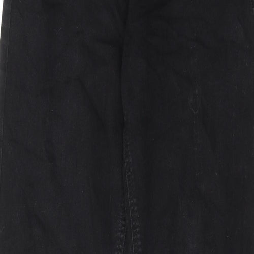LTS Womens Black Cotton Straight Jeans Size 10 Regular Zip