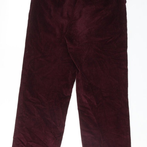 Skopes Mens Red Cotton Trousers Size 32 in Regular Zip