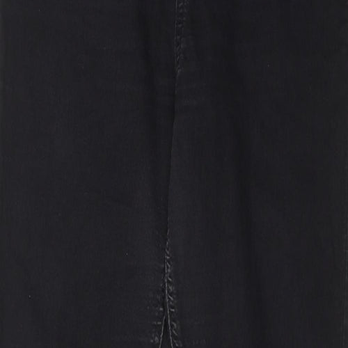 Marks and Spencer Womens Black Cotton Skinny Jeans Size 14 Regular