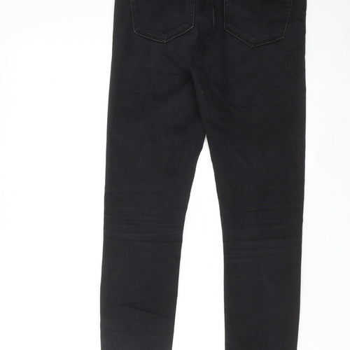 ASOS Womens Black Cotton Skinny Jeans Size 26 L32 in Regular Zip
