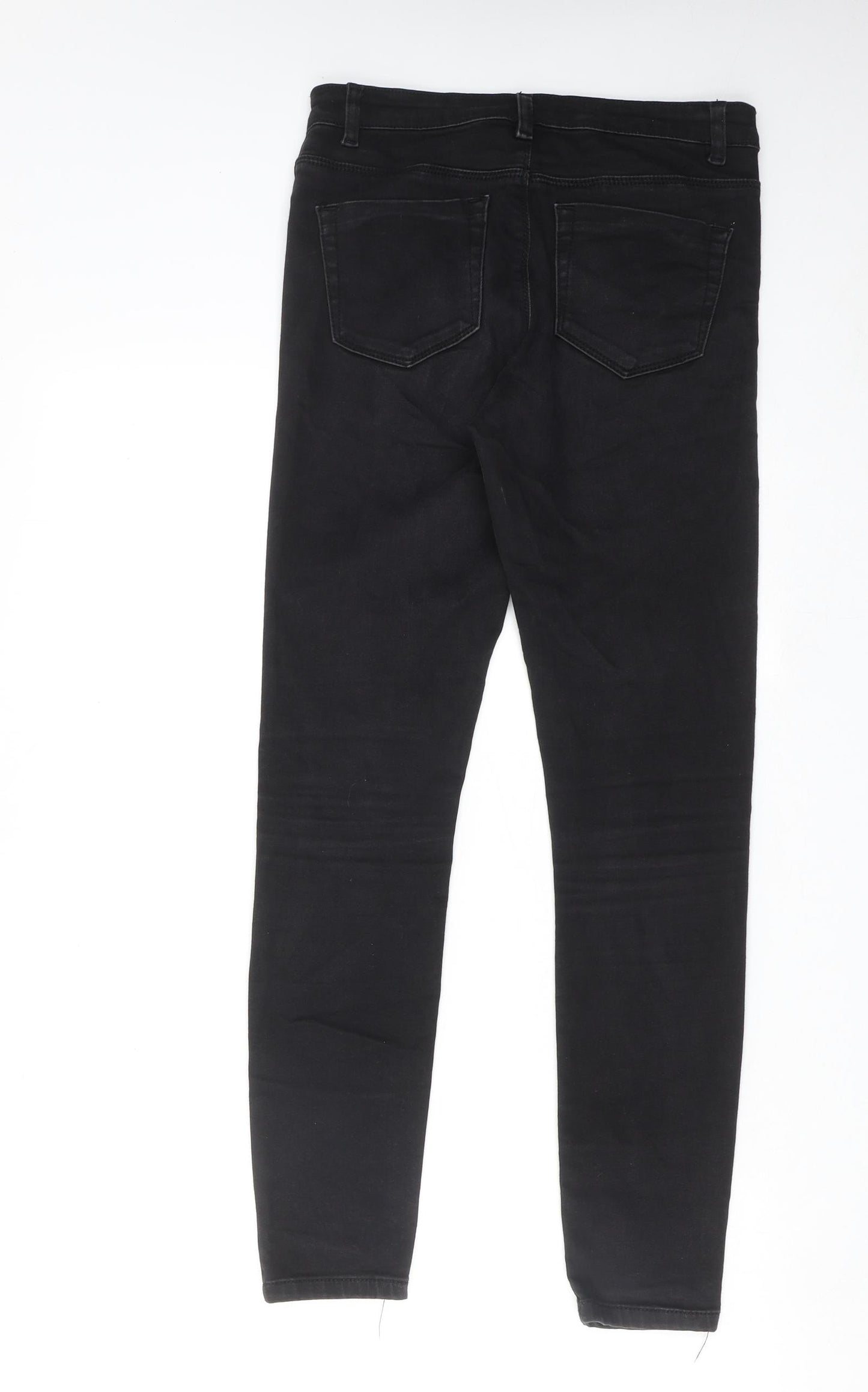 ASOS Womens Black Cotton Skinny Jeans Size 26 L32 in Regular Zip
