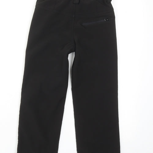 Regatta Boys Black Polyester Windbreaker Trousers Size 5-6 Years Regular Zip