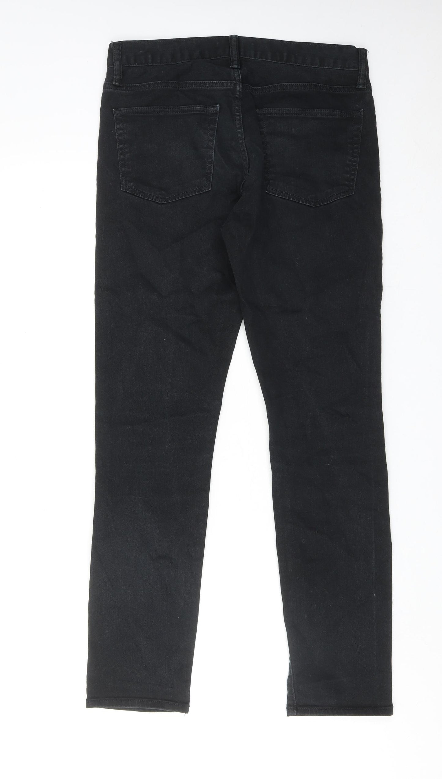 Gap Mens Black Cotton Skinny Jeans Size 30 in L30 in Regular Zip