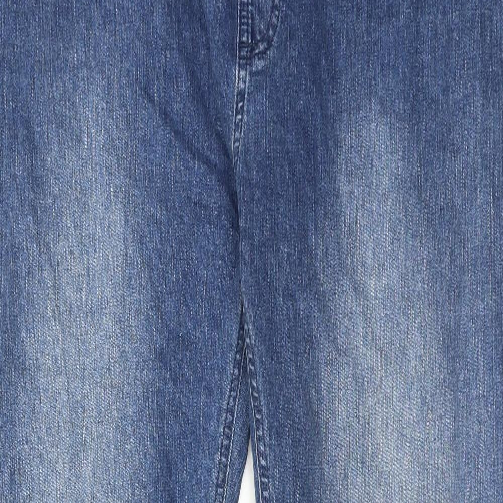 JoJo Maman Bébé Womens Blue Cotton Skinny Jeans Size 16 Regular