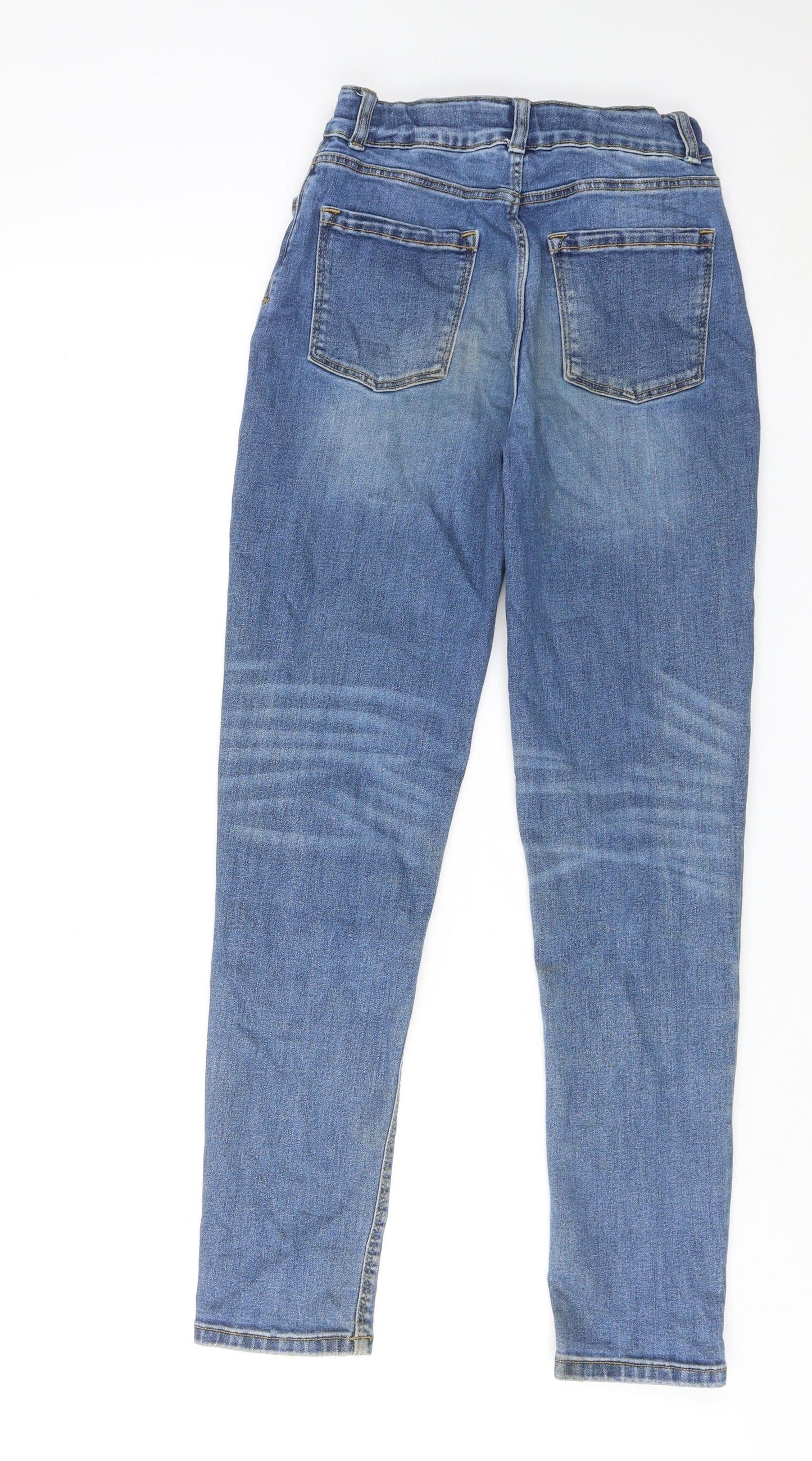 Boden Boys Blue Cotton Skinny Jeans Size 14 Years Regular Zip