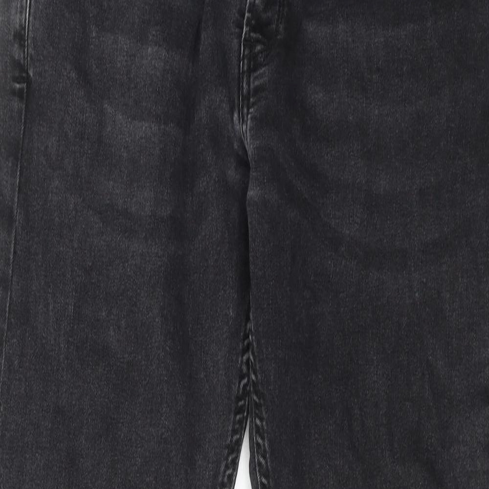 Label Lab Mens Black Cotton Straight Jeans Size 34 in L32 in Regular Button