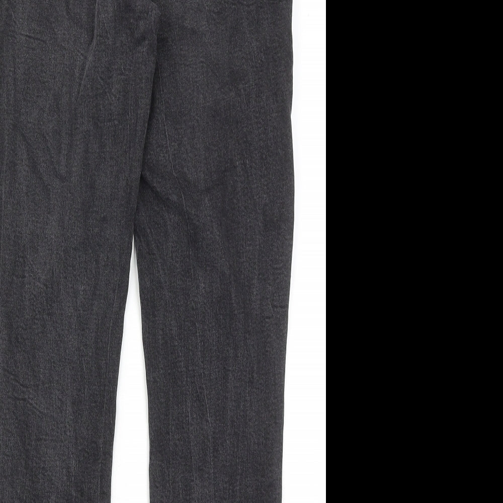 H&M Womens Grey Cotton Skinny Jeans Size 8 Regular Zip
