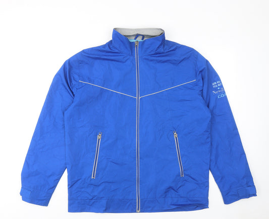Atlas For Men Mens Blue Windbreaker Jacket Size M Zip