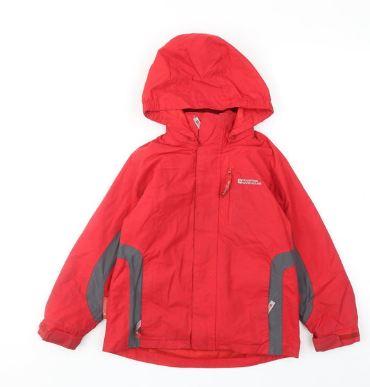 Mountain Warehouse Boys Red Windbreaker Jacket Size 4-5 Years Zip