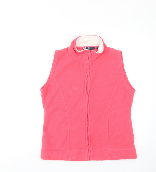 EWM Womens Pink Jacket Waistcoat Size S Zip