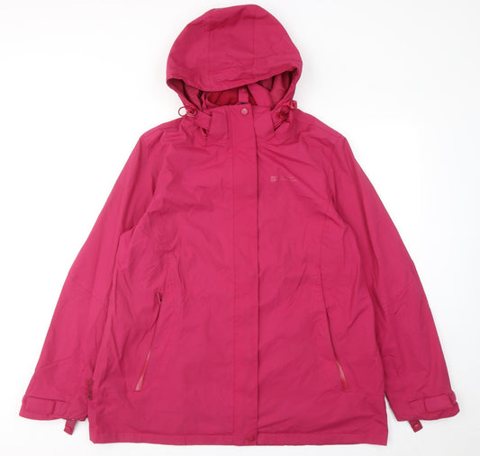 Mountain Warehouse Womens Pink Rain Coat Coat Size 10 Zip