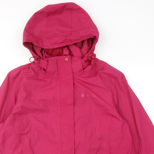 Mountain Warehouse Womens Pink Rain Coat Coat Size 10 Zip