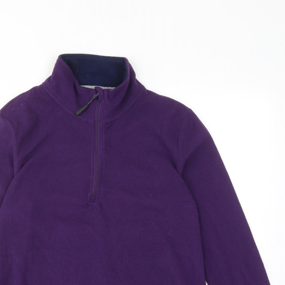 Peter Storm Womens Purple Polyester Pullover Sweatshirt Size 12 Zip