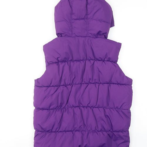 Gap Girls Purple Gilet Jacket Size 12-13 Years Zip