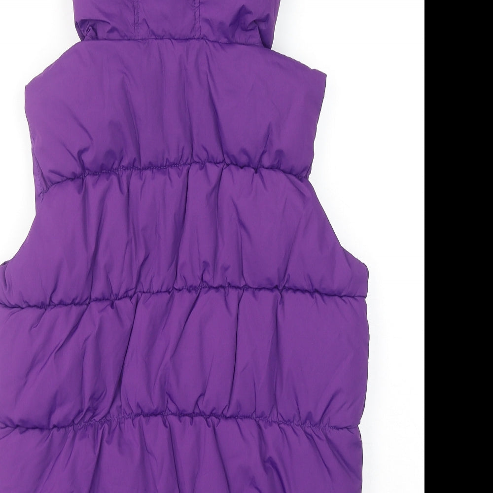 Gap Girls Purple Gilet Jacket Size 12-13 Years Zip
