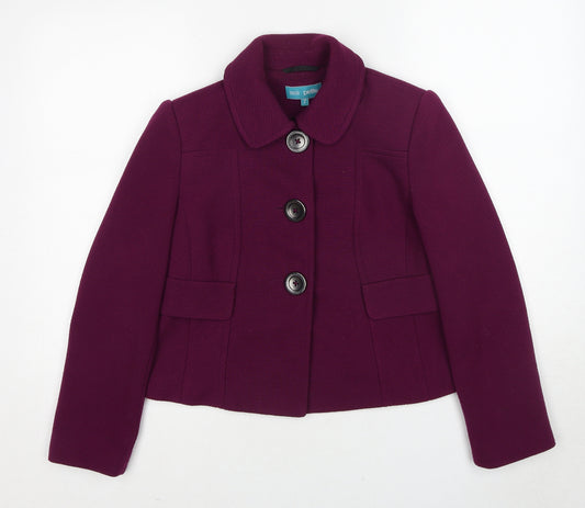 Marks and Spencer Womens Purple Jacket Size 10 Button