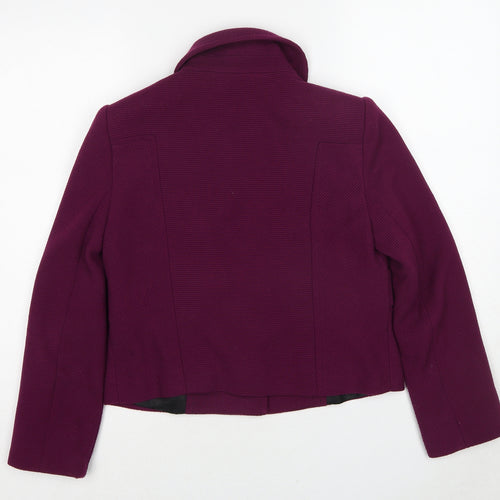 Marks and Spencer Womens Purple Jacket Size 10 Button