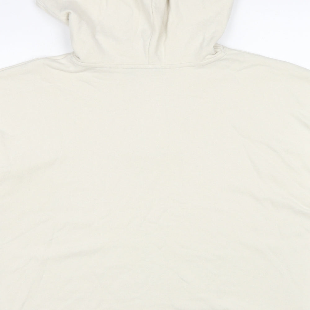 GOODMOVE Womens Ivory Cotton Pullover Hoodie Size 16 Pullover
