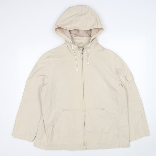 BHS Womens Beige Rain Coat Coat Size 16 Zip