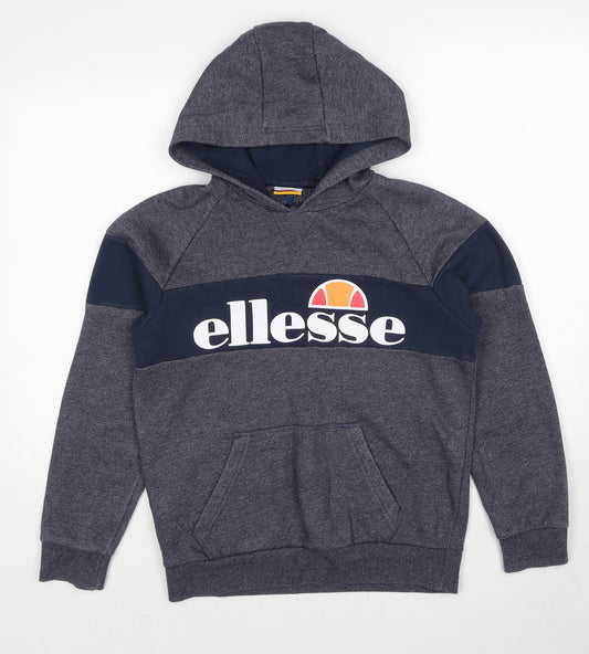 ellesse Boys Blue Cotton Pullover Hoodie Size 12-13 Years Pullover