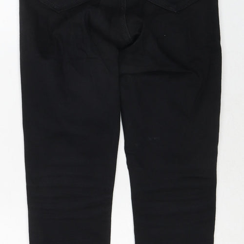 Topshop Womens Black Cotton Skinny Jeans Size 25 in L28 in Regular Zip