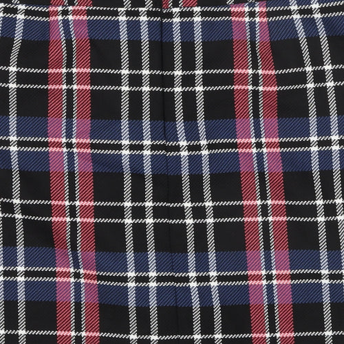 Marks and Spencer Womens Multicoloured Plaid Polyester A-Line Skirt Size 18 Zip