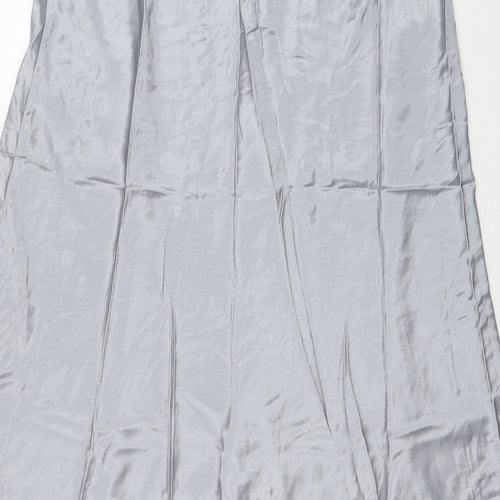 Marks and Spencer Womens Silver Viscose Swing Skirt Size 16