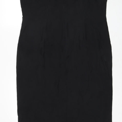 Berkertex Womens Black Polyester Shift Size 20 Round Neck Zip