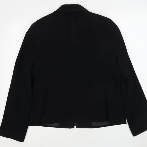 Wallis Womens Black Jacket Size 16 Zip