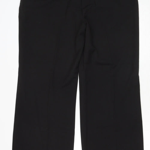 Very Womens Black Polyester Dress Pants Trousers Size 16 Regular Zip