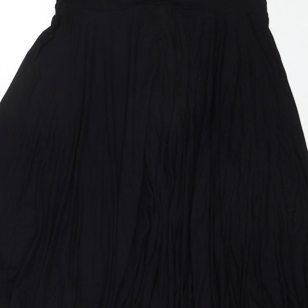 Mint Velvet Womens Black Viscose Fit & Flare Size L Off the Shoulder Pullover