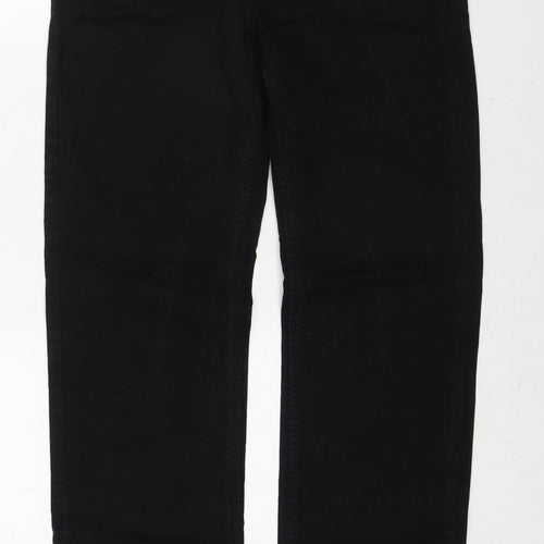 Burton Mens Black Cotton Straight Jeans Size 28 in Regular Zip
