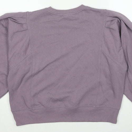 A New Day Womens Purple Cotton Pullover Sweatshirt Size M Pullover