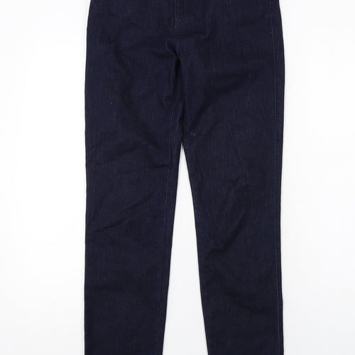 Emporio Armani Womens Blue Cotton Skinny Jeans Size 10 Regular Zip